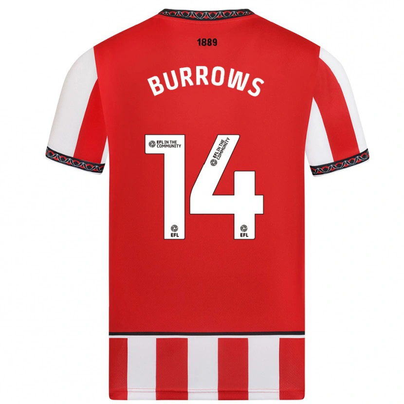 Danxen Kinder Harrison Burrows #14 Rot Weiß Heimtrikot Trikot 2025/26 T-Shirt Österreich