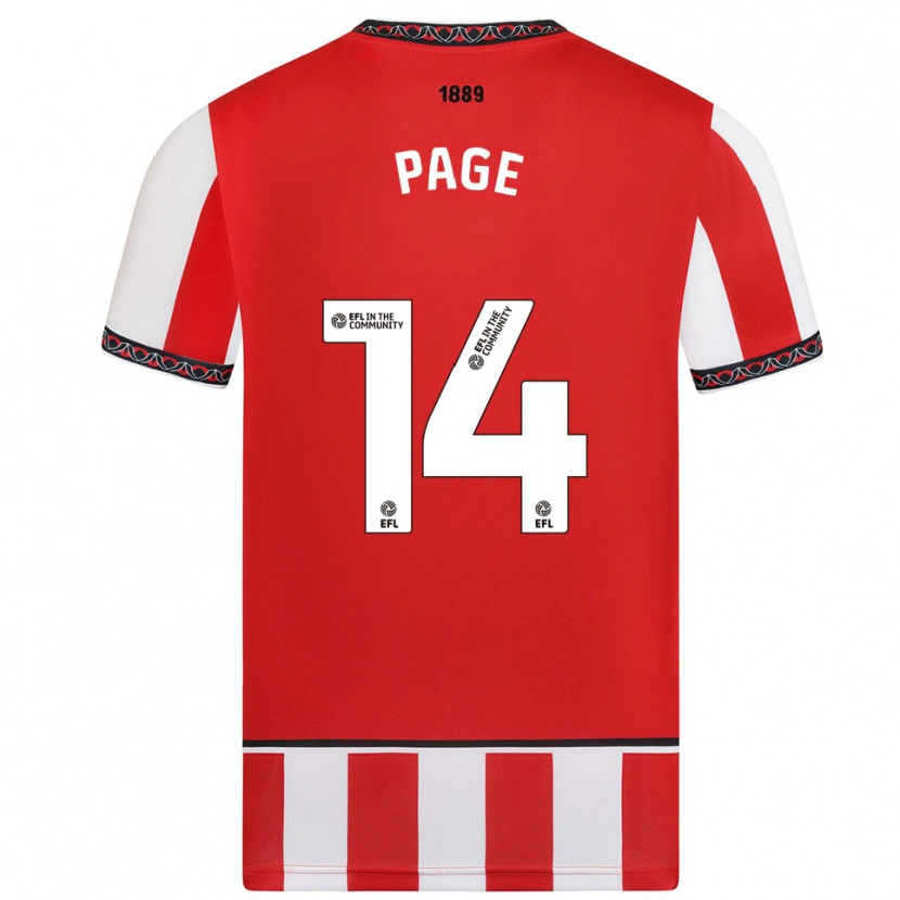 Danxen Kinder Olivia Jane Page #14 Rot Weiß Heimtrikot Trikot 2025/26 T-Shirt Österreich
