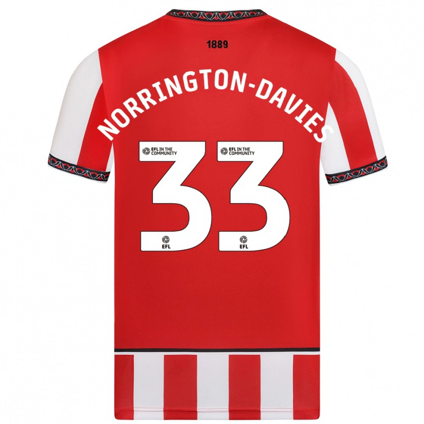 Danxen Kinder Rhys Norrington-Davies #33 Rot Weiß Heimtrikot Trikot 2025/26 T-Shirt Österreich