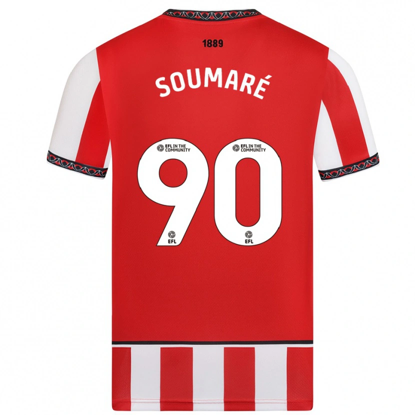Danxen Kinder Djibril Soumaré #90 Rot Weiß Heimtrikot Trikot 2025/26 T-Shirt Österreich