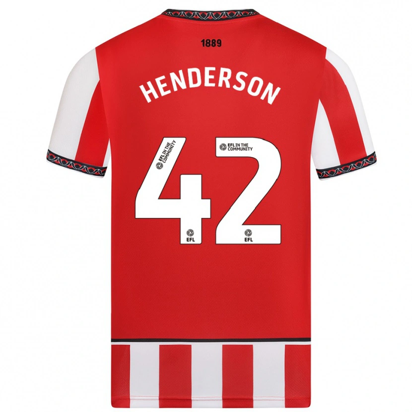 Danxen Kinder Peyton Henderson #42 Rot Weiß Heimtrikot Trikot 2025/26 T-Shirt Österreich