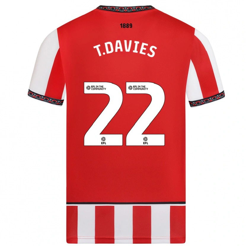 Danxen Kinder Tom Davies #22 Rot Weiß Heimtrikot Trikot 2025/26 T-Shirt Österreich