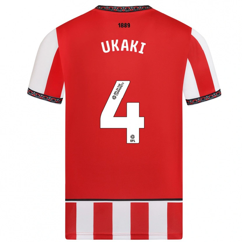 Danxen Kinder Ehije Ukaki #4 Rot Weiß Heimtrikot Trikot 2025/26 T-Shirt Österreich