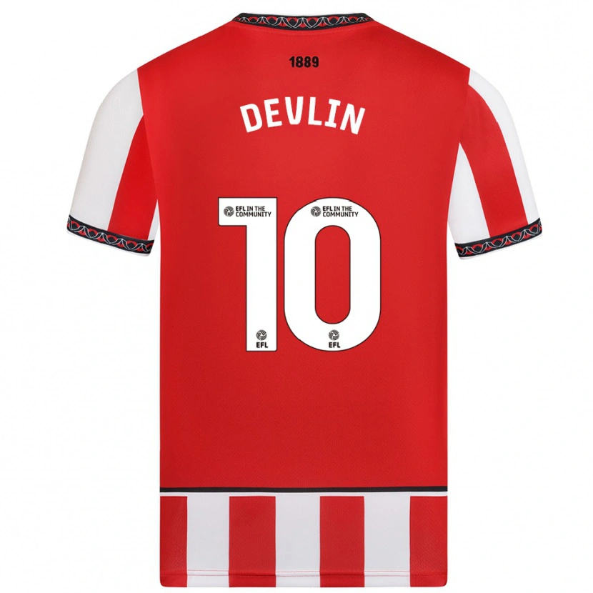 Danxen Kinder Charlie Devlin #10 Rot Weiß Heimtrikot Trikot 2025/26 T-Shirt Österreich