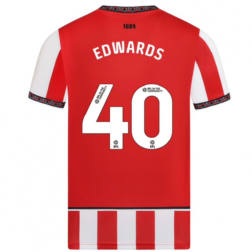 Danxen Kinder Liv Edwards #40 Rot Weiß Heimtrikot Trikot 2025/26 T-Shirt Österreich