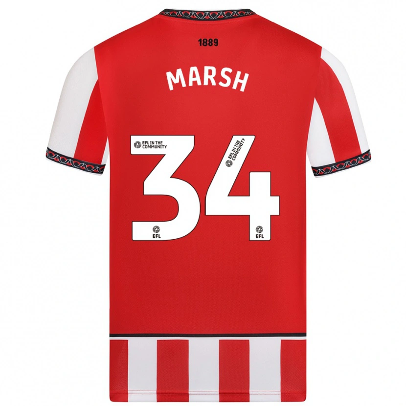 Danxen Kinder Louie Marsh #34 Rot Weiß Heimtrikot Trikot 2025/26 T-Shirt Österreich