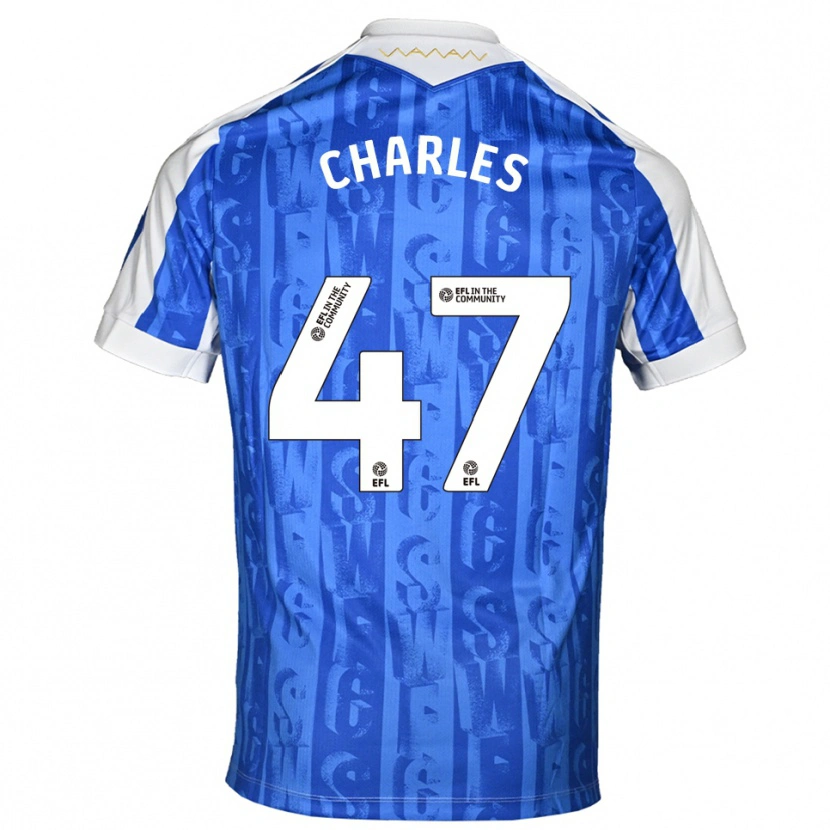 Danxen Kinder Pierce Charles #47 Blau Weiß Heimtrikot Trikot 2025/26 T-Shirt Österreich