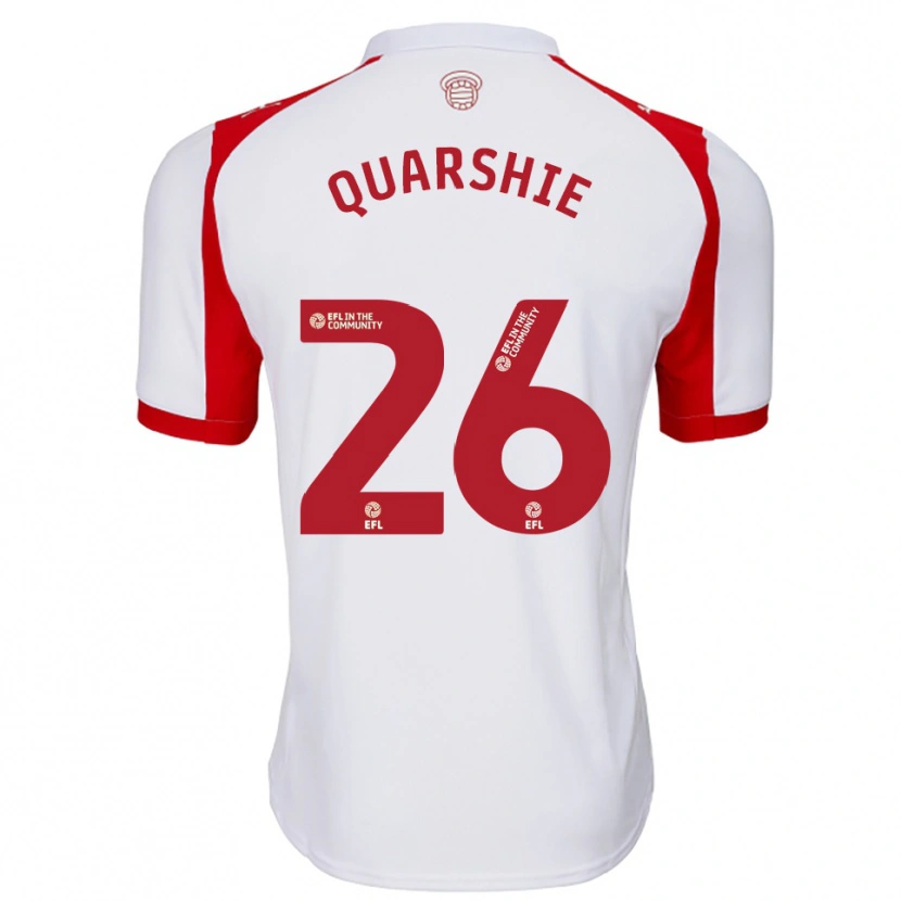 Danxen Kinder Joshua Quarshie #26 Weiß Rot Heimtrikot Trikot 2025/26 T-Shirt Österreich