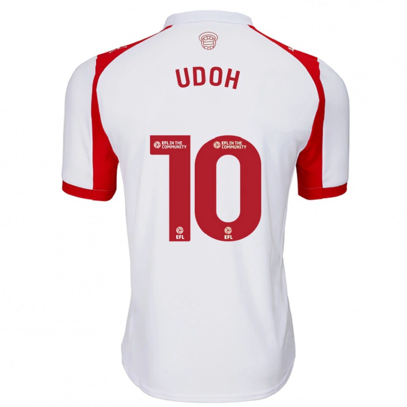 Danxen Kinder Victor Udoh #10 Weiß Rot Heimtrikot Trikot 2025/26 T-Shirt Österreich