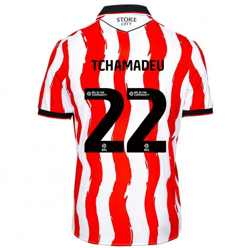 Danxen Kinder Junior Tchamadeu #22 Weiß Rot Heimtrikot Trikot 2025/26 T-Shirt Österreich