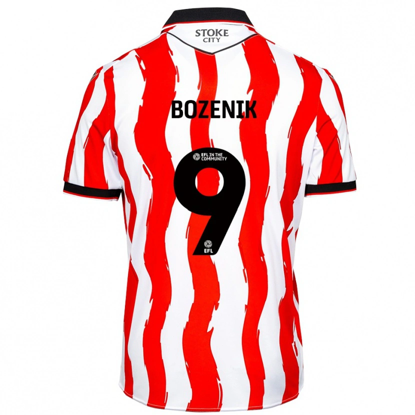 Danxen Kinder Róbert Boženík #9 Weiß Rot Heimtrikot Trikot 2025/26 T-Shirt Österreich