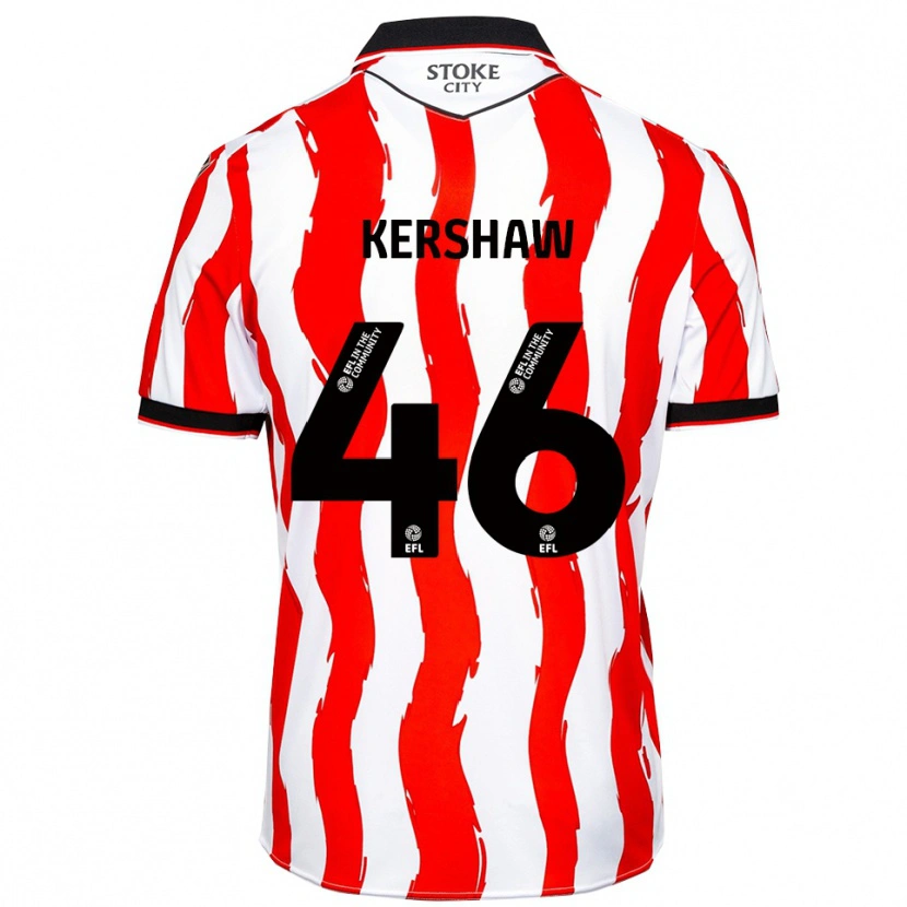 Danxen Kinder Ben Kershaw #46 Weiß Rot Heimtrikot Trikot 2025/26 T-Shirt Österreich