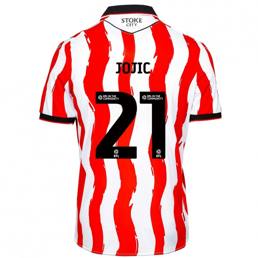 Danxen Kinder Nikola Jojic #21 Weiß Rot Heimtrikot Trikot 2025/26 T-Shirt Österreich