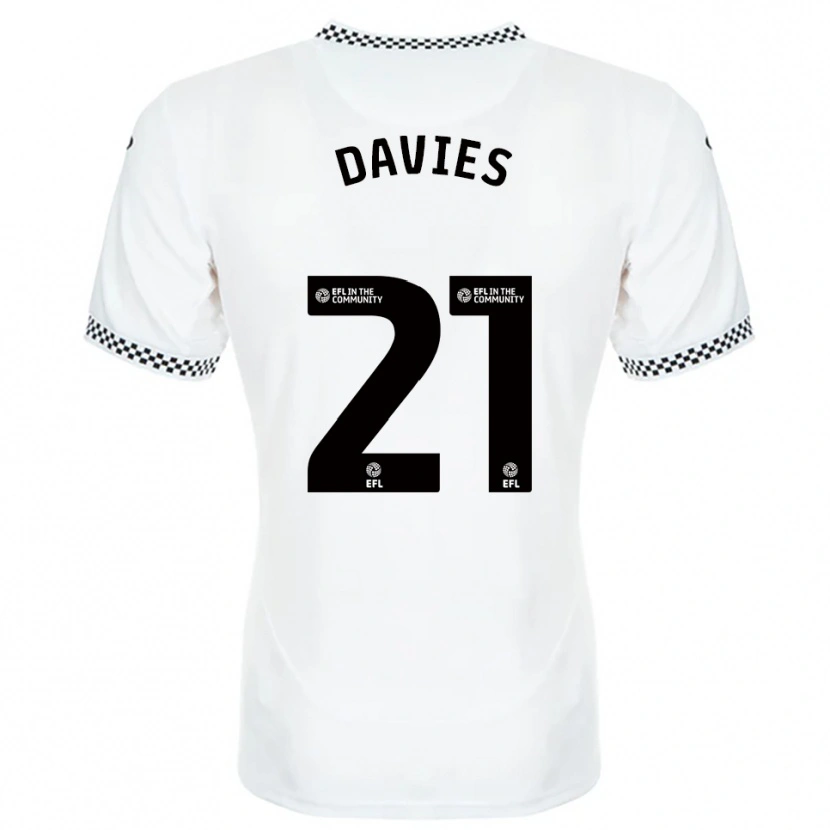 Danxen Kinder Laura Davies #21 Weiß Orange Heimtrikot Trikot 2025/26 T-Shirt Österreich