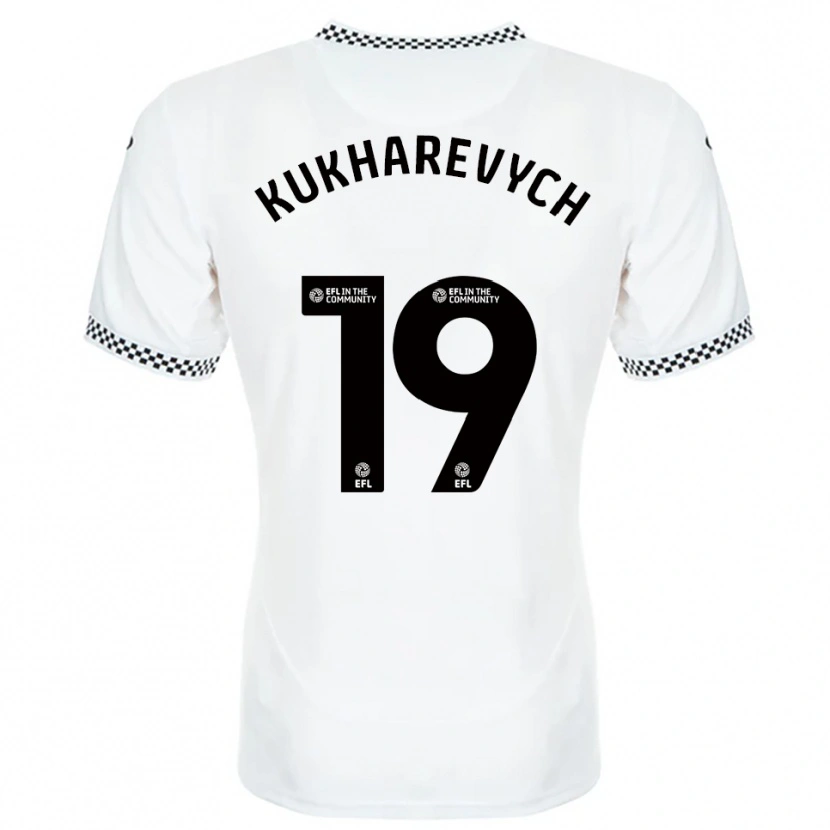 Danxen Kinder Mykola Kukharevych #19 Weiß Orange Heimtrikot Trikot 2025/26 T-Shirt Österreich
