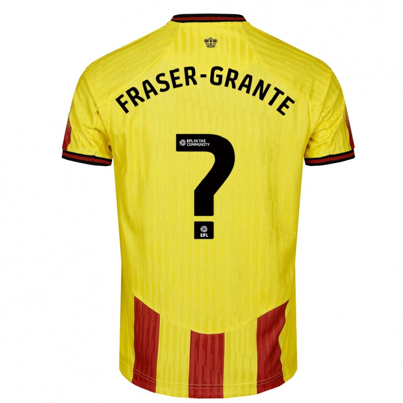 Danxen Kinder Zak Fraser-Grante #0 Gelb Rot Heimtrikot Trikot 2025/26 T-Shirt Österreich