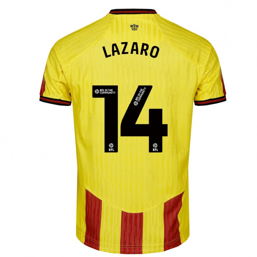 Danxen Kinder Maia Lazaro #14 Gelb Rot Heimtrikot Trikot 2025/26 T-Shirt Österreich
