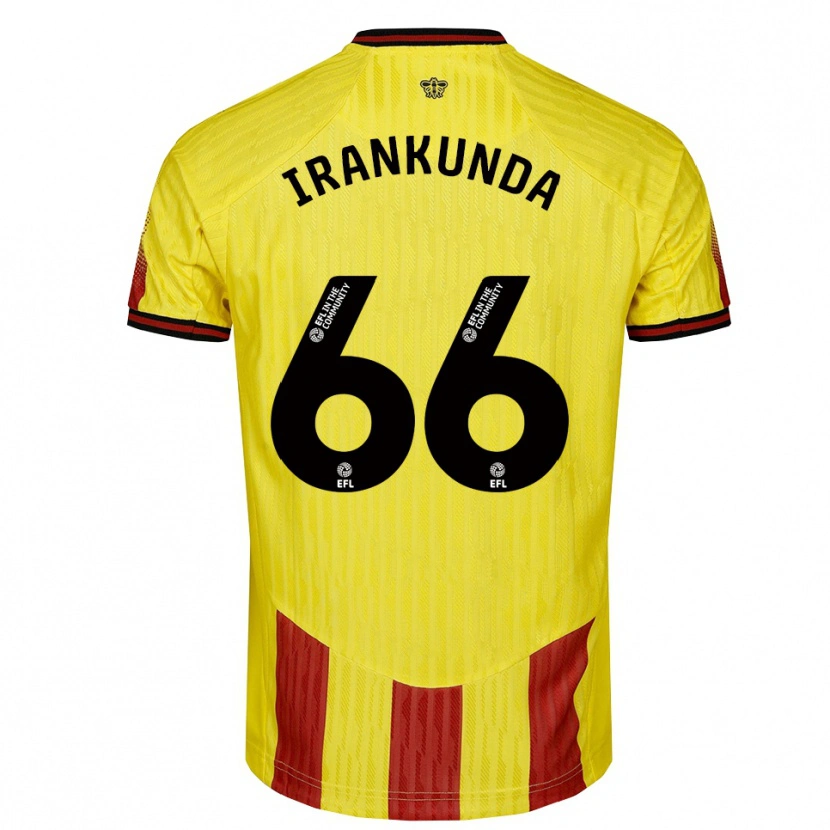 Danxen Kinder Nestory Irankunda #66 Gelb Rot Heimtrikot Trikot 2025/26 T-Shirt Österreich
