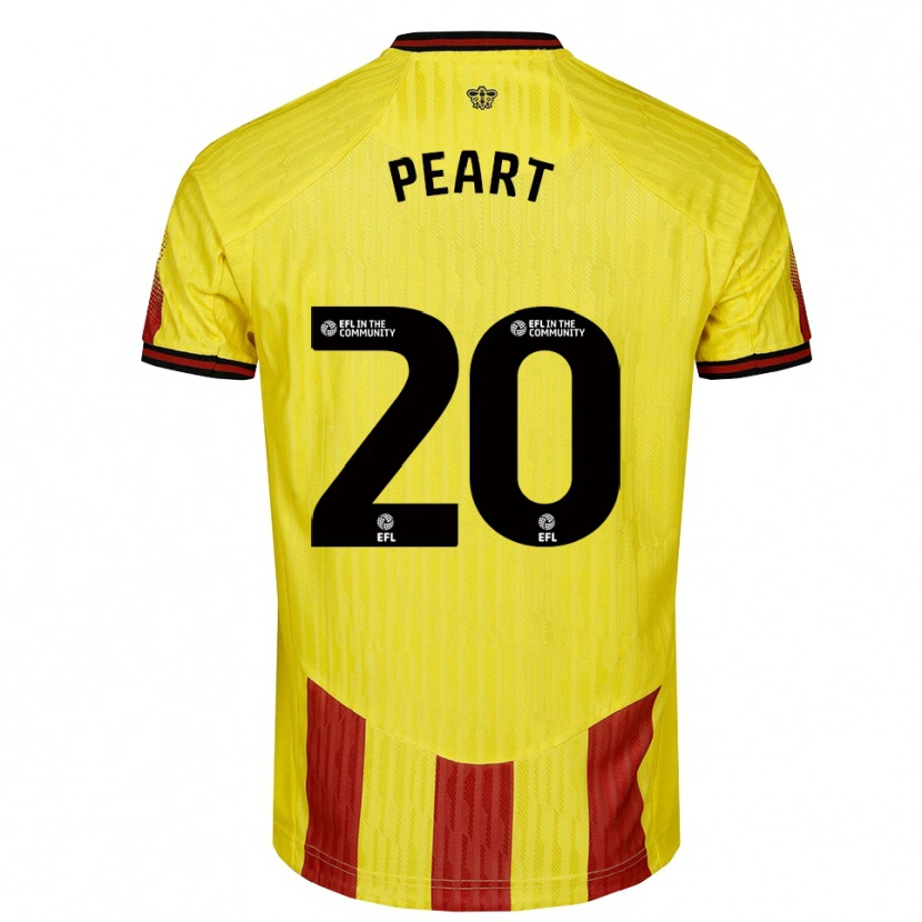 Danxen Kinder Kalani Peart #20 Gelb Rot Heimtrikot Trikot 2025/26 T-Shirt Österreich