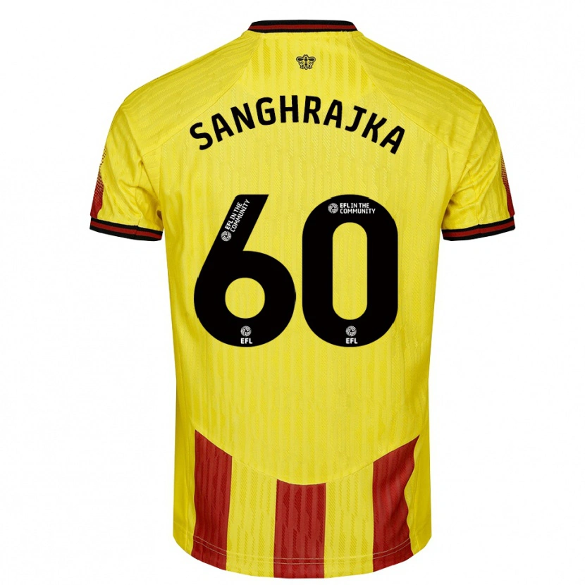 Danxen Kinder Amar Sanghrajka #60 Gelb Rot Heimtrikot Trikot 2025/26 T-Shirt Österreich