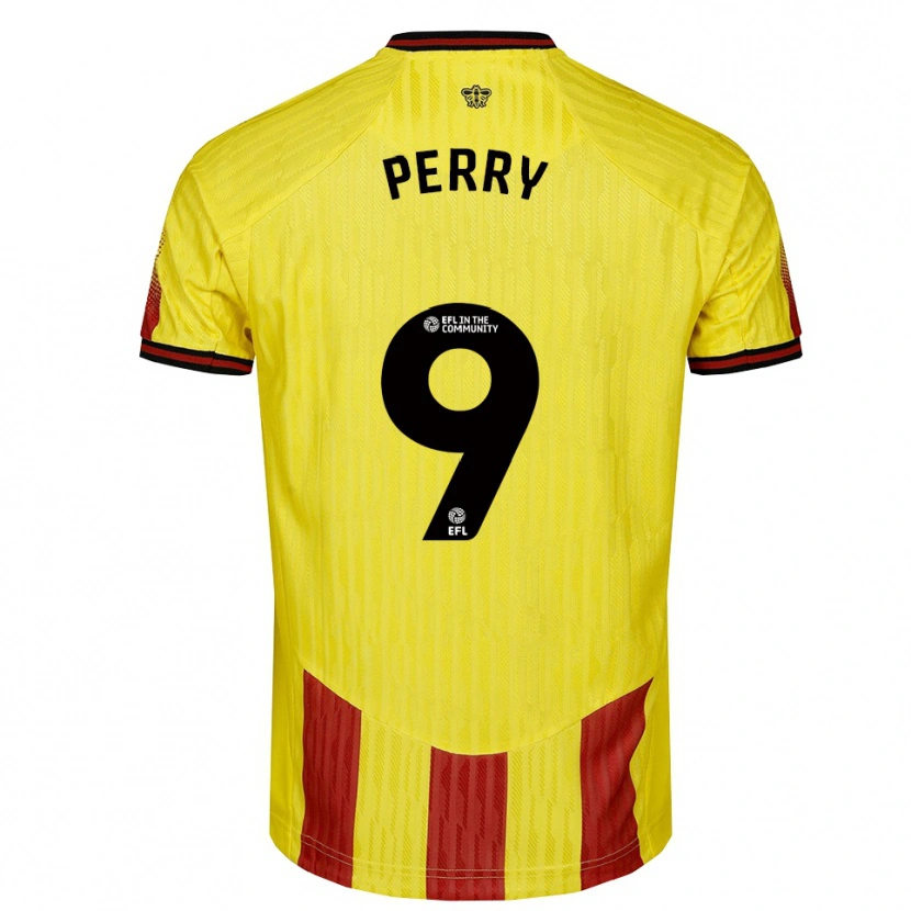 Danxen Kinder Madison Perry #9 Gelb Rot Heimtrikot Trikot 2025/26 T-Shirt Österreich