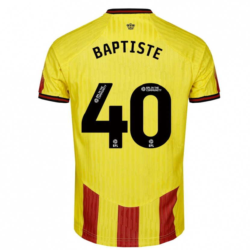 Danxen Kinder Bianca Baptiste #40 Gelb Rot Heimtrikot Trikot 2025/26 T-Shirt Österreich