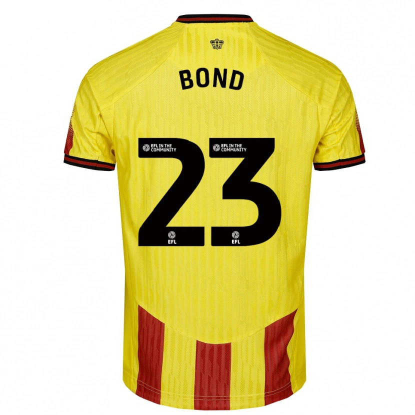 Danxen Kinder Jonathan Bond #23 Gelb Rot Heimtrikot Trikot 2025/26 T-Shirt Österreich