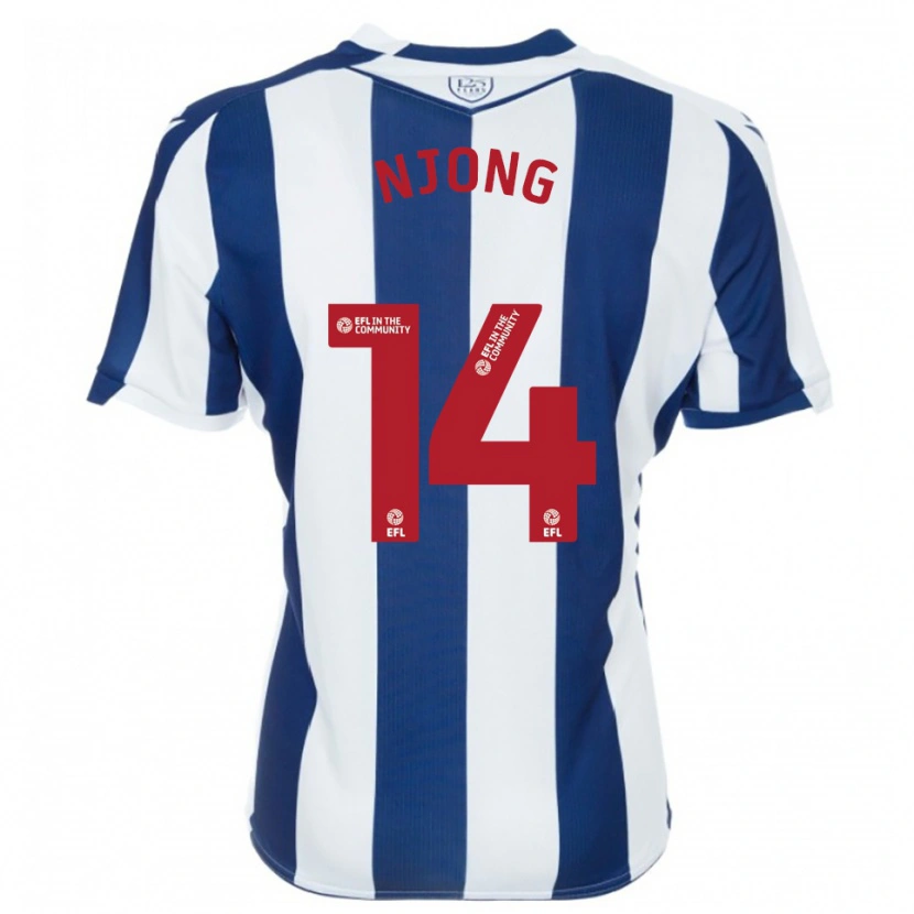 Danxen Kinder Alessandro Njong #14 Marine Weiß Heimtrikot Trikot 2025/26 T-Shirt Österreich