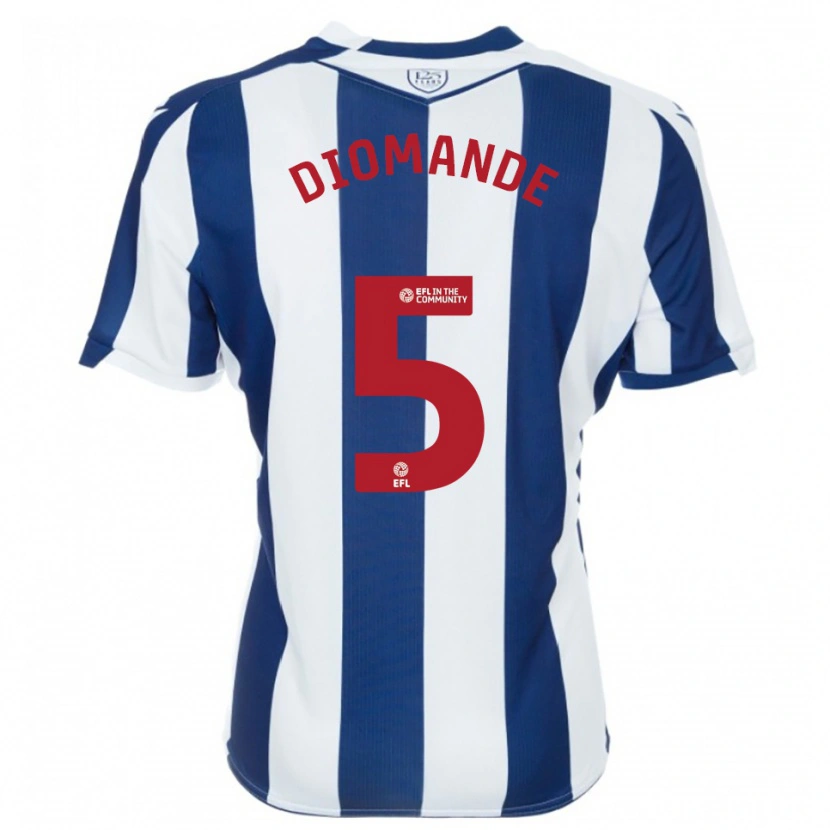 Danxen Kinder Muhamed Diomande #5 Marine Weiß Heimtrikot Trikot 2025/26 T-Shirt Österreich