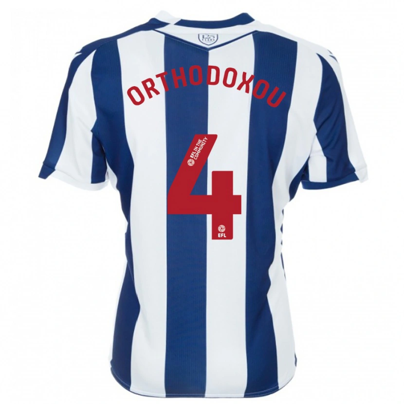 Danxen Kinder Francesca Orthodoxou #4 Marine Weiß Heimtrikot Trikot 2025/26 T-Shirt Österreich