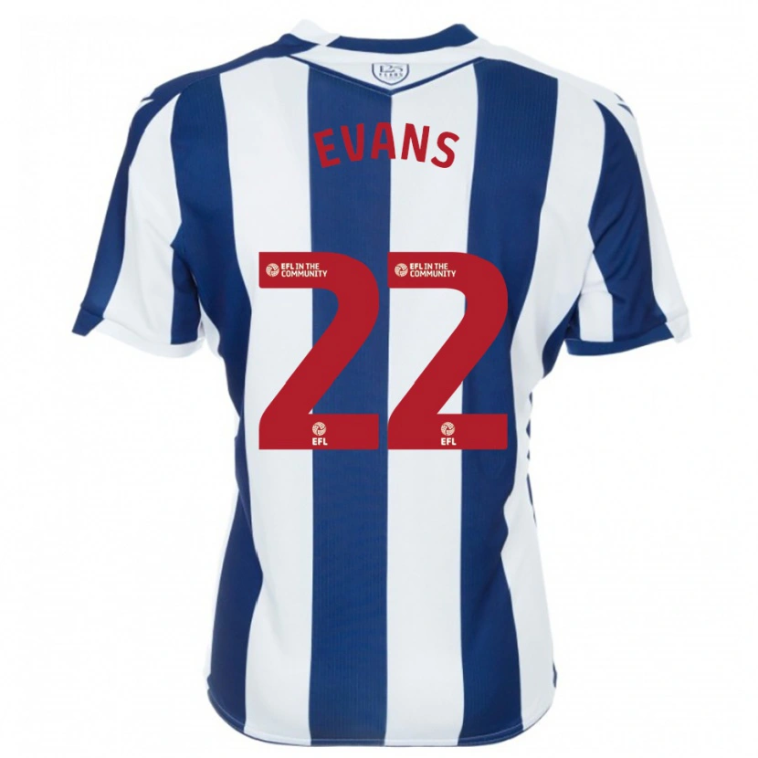 Danxen Kinder Kate Evans #22 Marine Weiß Heimtrikot Trikot 2025/26 T-Shirt Österreich