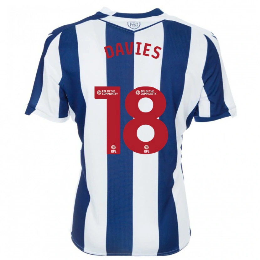 Danxen Kinder Jessica Davies #18 Marine Weiß Heimtrikot Trikot 2025/26 T-Shirt Österreich