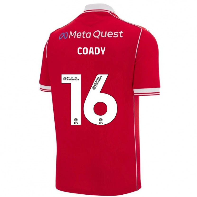 Danxen Kinder Conor Coady #16 Rot Weiß Heimtrikot Trikot 2025/26 T-Shirt Österreich