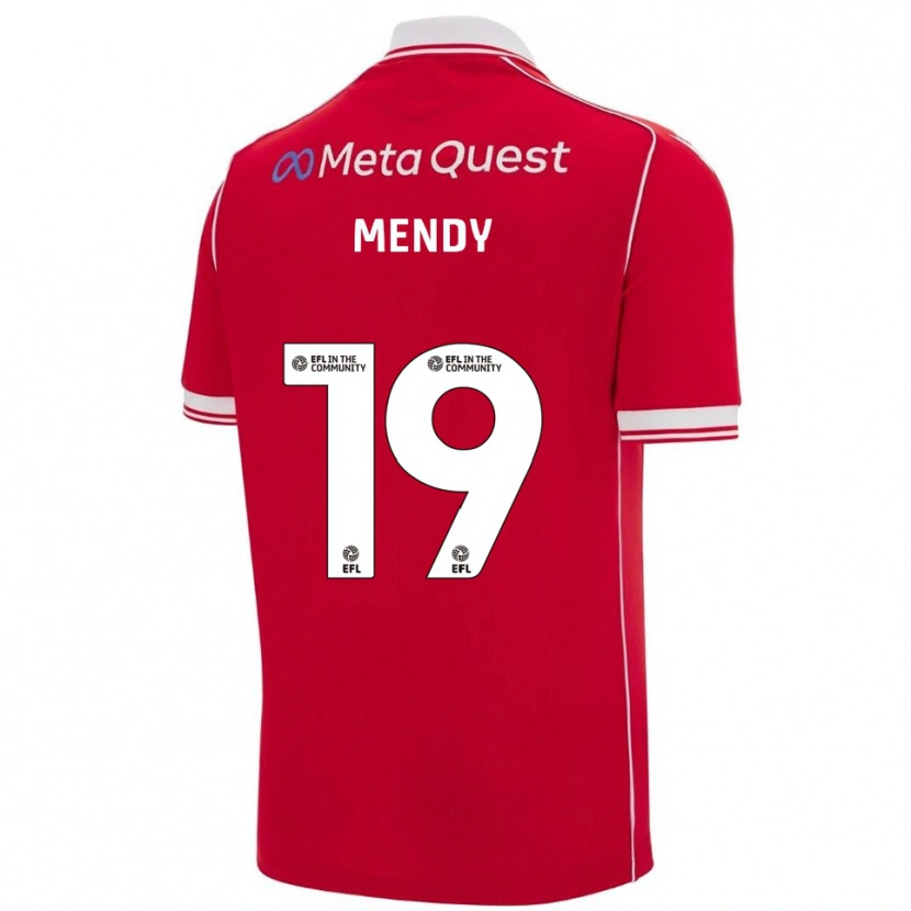 Danxen Kinder Jacob Mendy #19 Rot Weiß Heimtrikot Trikot 2025/26 T-Shirt Österreich