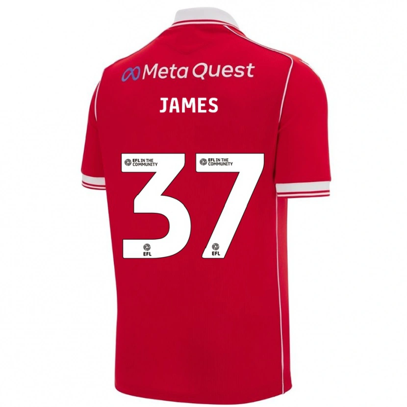 Danxen Kinder Matty James #37 Rot Weiß Heimtrikot Trikot 2025/26 T-Shirt Österreich