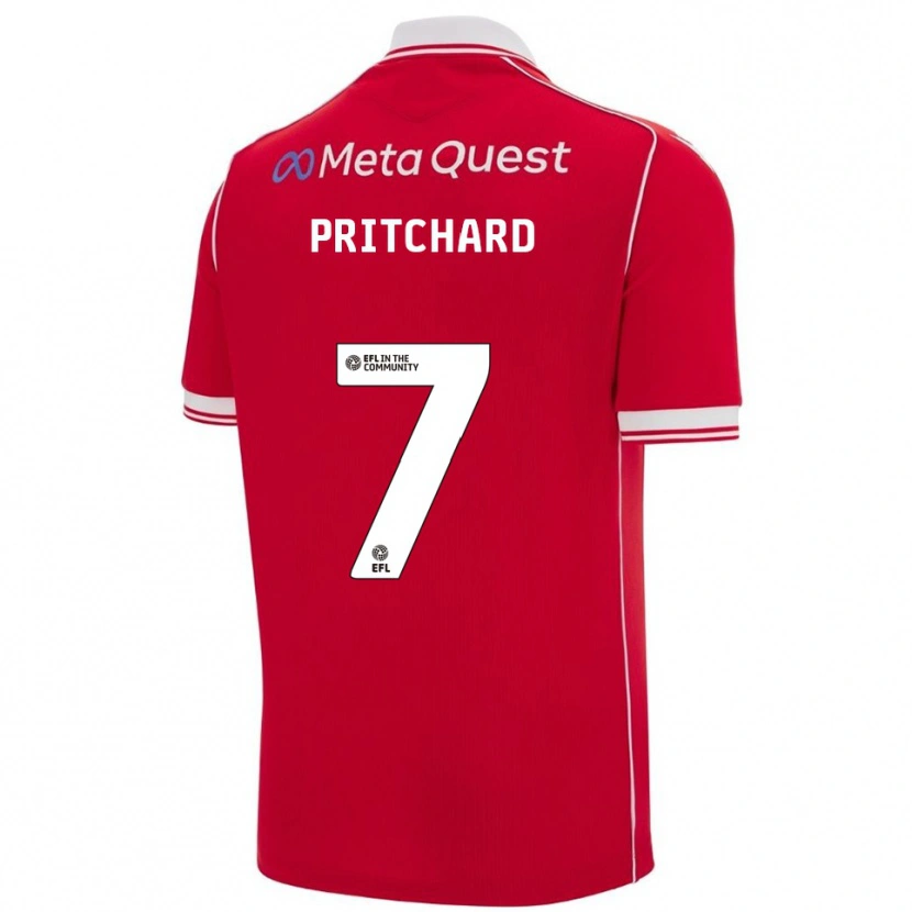 Danxen Kinder Rebecca Pritchard #7 Rot Weiß Heimtrikot Trikot 2025/26 T-Shirt Österreich