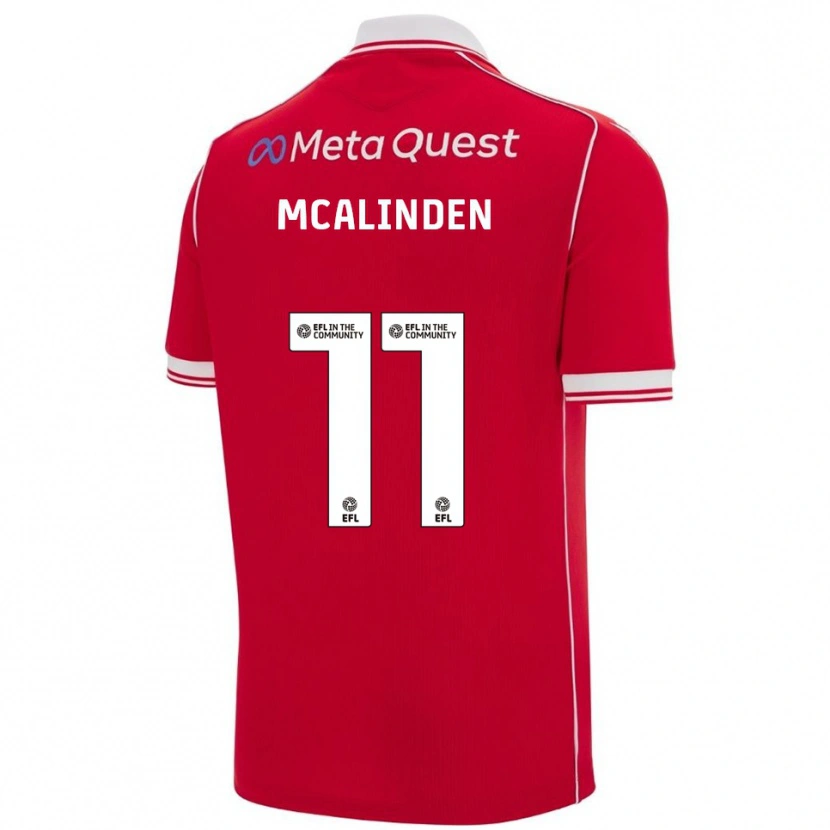 Danxen Kinder Liam Mcalinden #11 Rot Weiß Heimtrikot Trikot 2025/26 T-Shirt Österreich