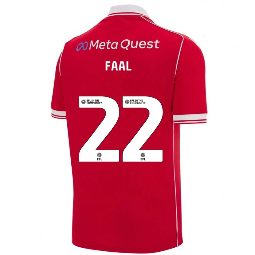 Danxen Kinder Mo Faal #22 Rot Weiß Heimtrikot Trikot 2025/26 T-Shirt Österreich