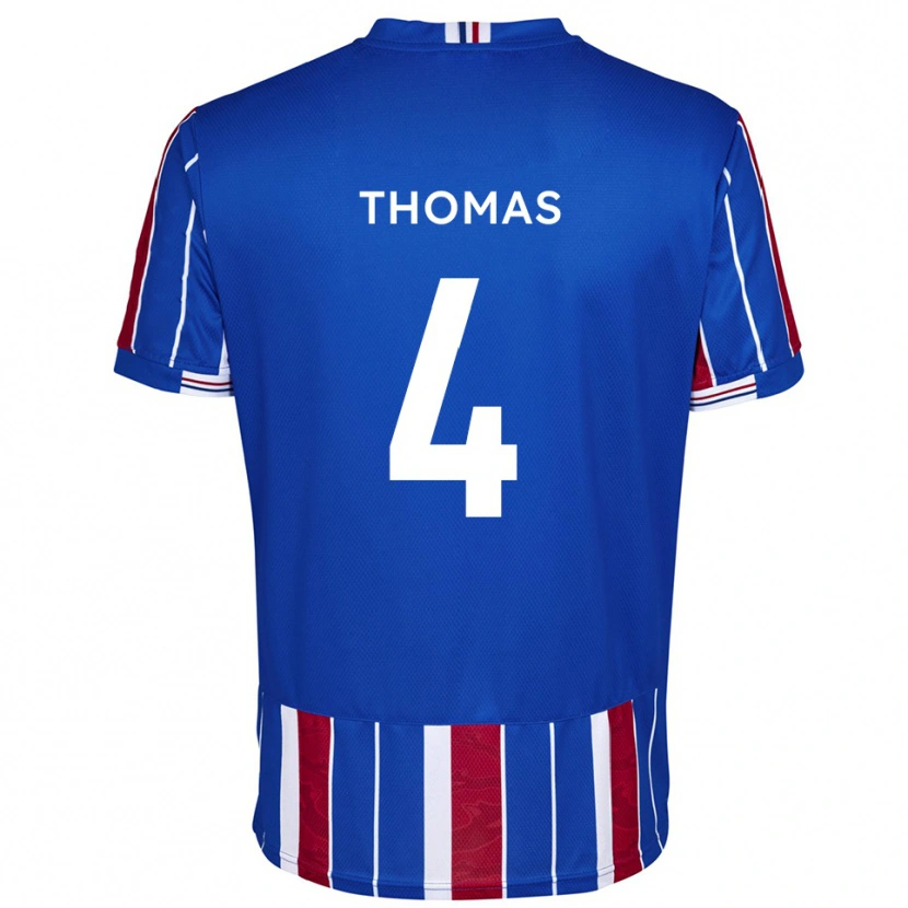 Danxen Kinder Terell Thomas #4 Blau Rot Weiß Heimtrikot Trikot 2025/26 T-Shirt Österreich