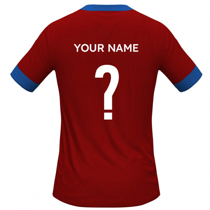 Danxen Kinder Ihren Namen #0 Rot Blau Heimtrikot Trikot 2025/26 T-Shirt Österreich