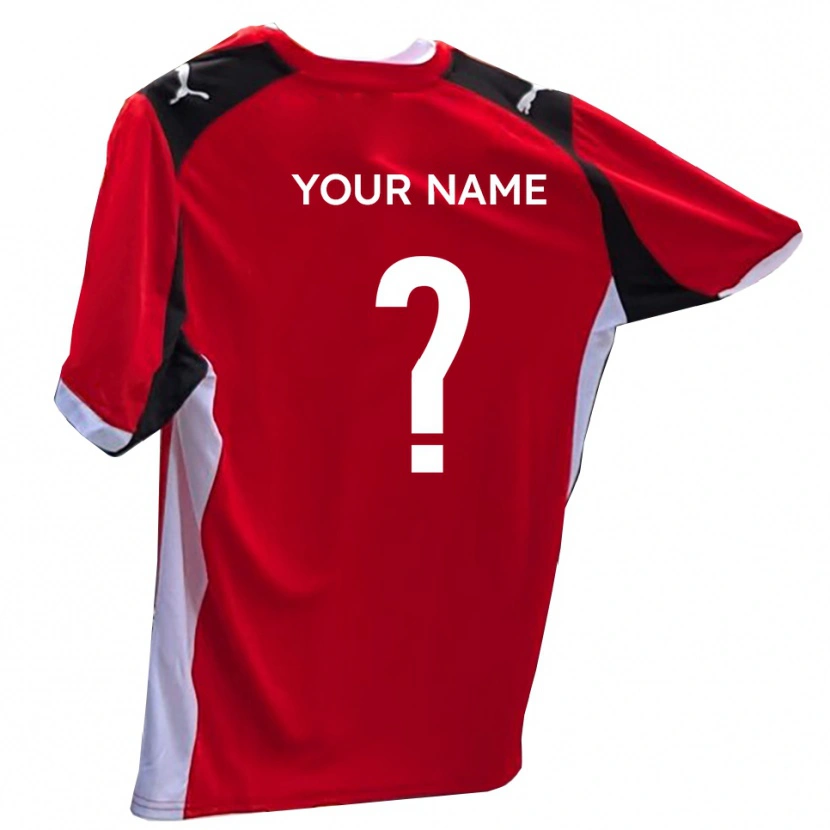 Danxen Kinder Ihren Namen #0 Rot Weiß Heimtrikot Trikot 2025/26 T-Shirt Österreich