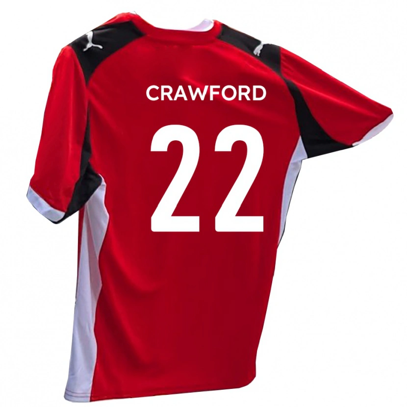 Danxen Kinder Tom Crawford #22 Rot Weiß Heimtrikot Trikot 2025/26 T-Shirt Österreich