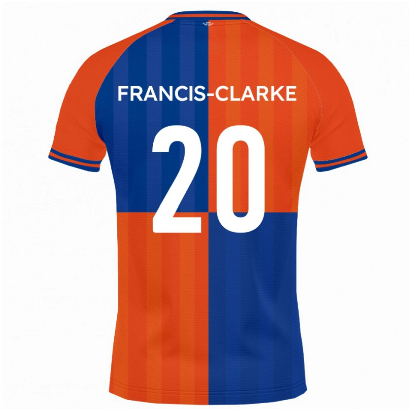 Danxen Kinder Aidan Francis-Clarke #20 Orange Königsblau Heimtrikot Trikot 2025/26 T-Shirt Österreich