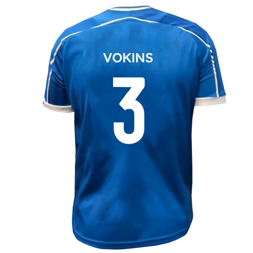 Danxen Kinder Jake Vokins #3 Blau Weiß Heimtrikot Trikot 2025/26 T-Shirt Österreich