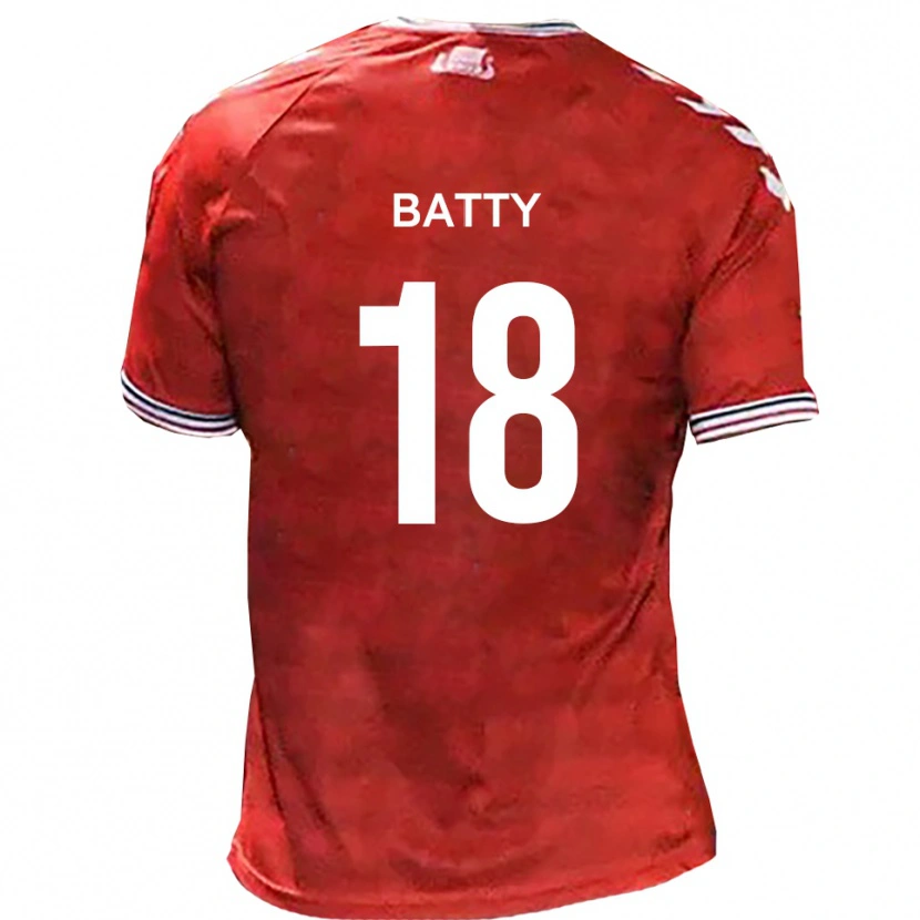 Danxen Kinder Daniel Batty #18 Rot Weiß Heimtrikot Trikot 2025/26 T-Shirt Österreich