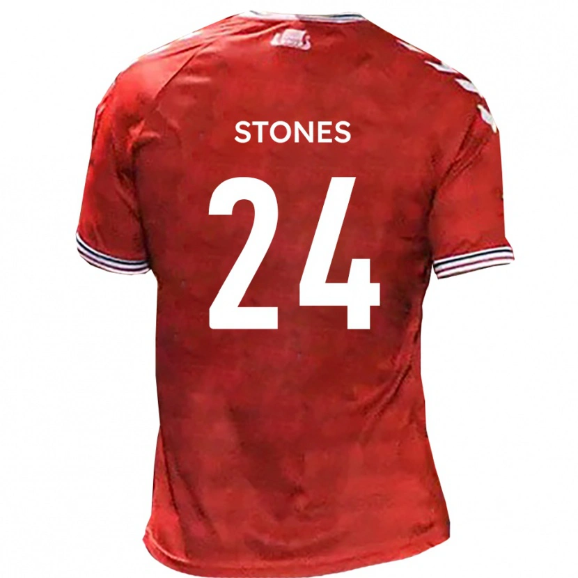 Danxen Kinder Josh Stones #24 Rot Weiß Heimtrikot Trikot 2025/26 T-Shirt Österreich