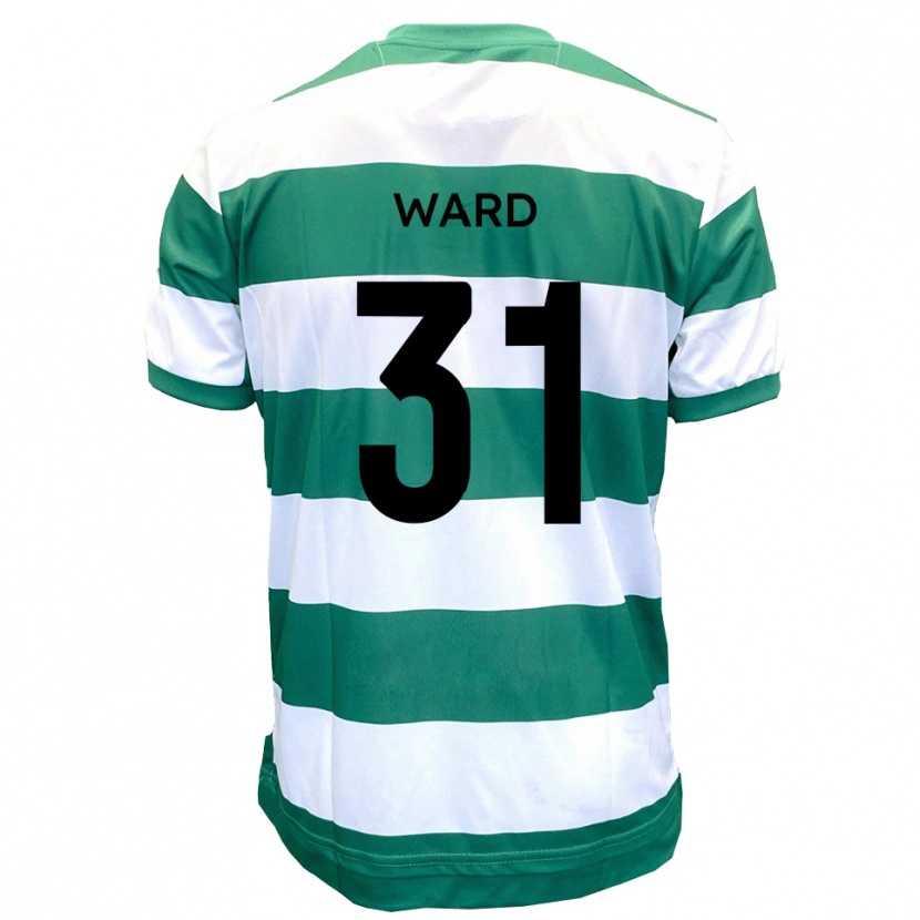 Danxen Kinder Jed Ward #31 Grün Weiß Heimtrikot Trikot 2025/26 T-Shirt Österreich