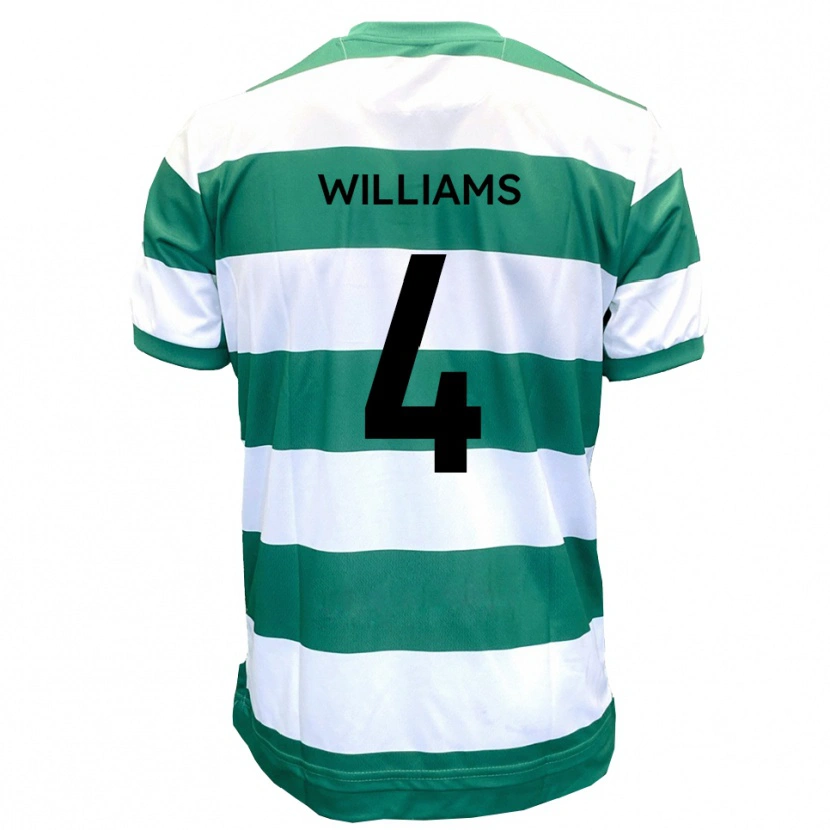 Danxen Kinder Morgan Williams #4 Grün Weiß Heimtrikot Trikot 2025/26 T-Shirt Österreich