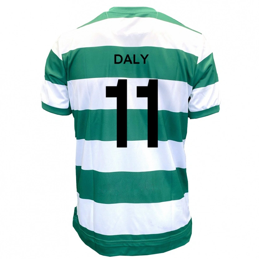 Danxen Kinder James Daly #11 Grün Weiß Heimtrikot Trikot 2025/26 T-Shirt Österreich