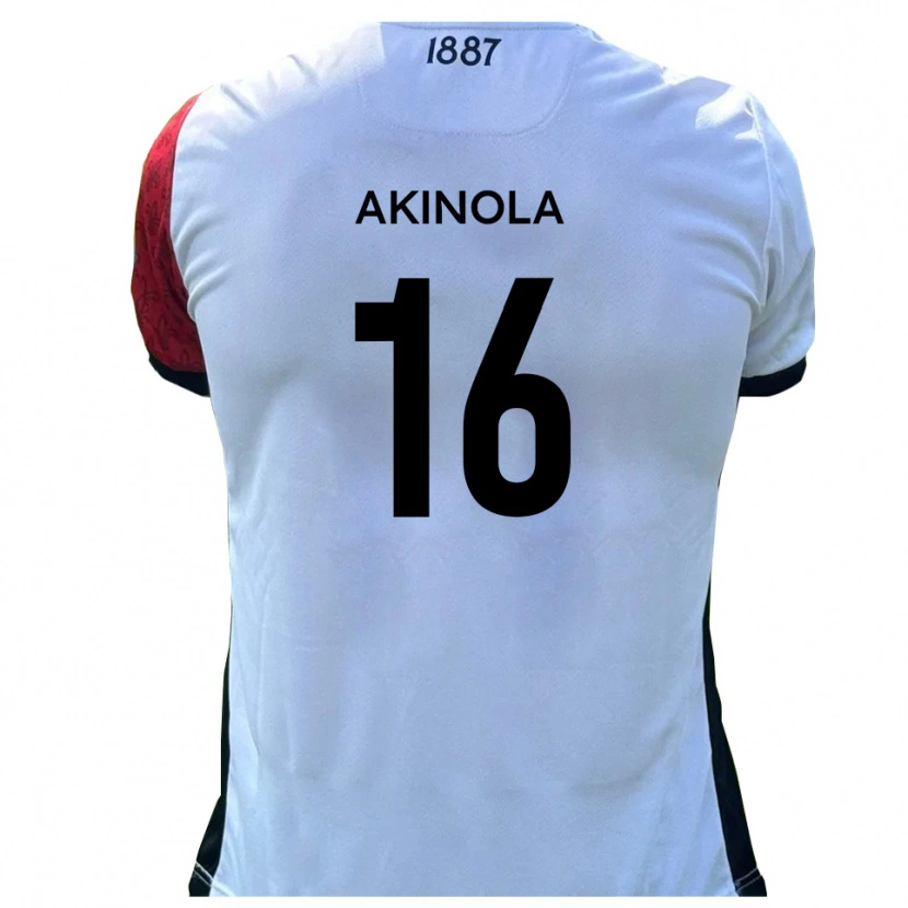 Danxen Kinder Tunji Akinola #16 Rot Weiß Heimtrikot Trikot 2025/26 T-Shirt Österreich